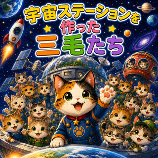 宇宙ステーションを作った三毛たち